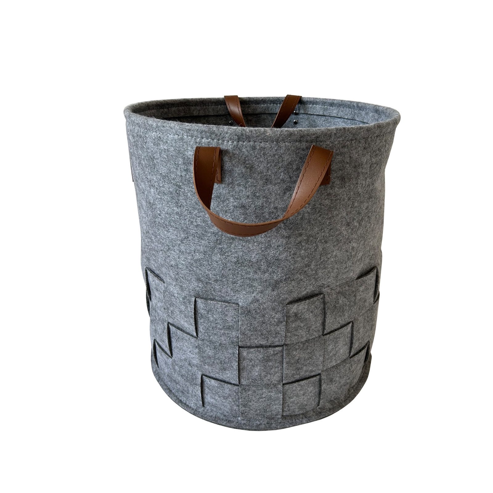 HTI-Living Wäschekorb Wäschekorb 55 Liter Briena Filz Hellgrau (Stück, 1 St., 1 Wäschekorb mit Henkel), Wäschesammler