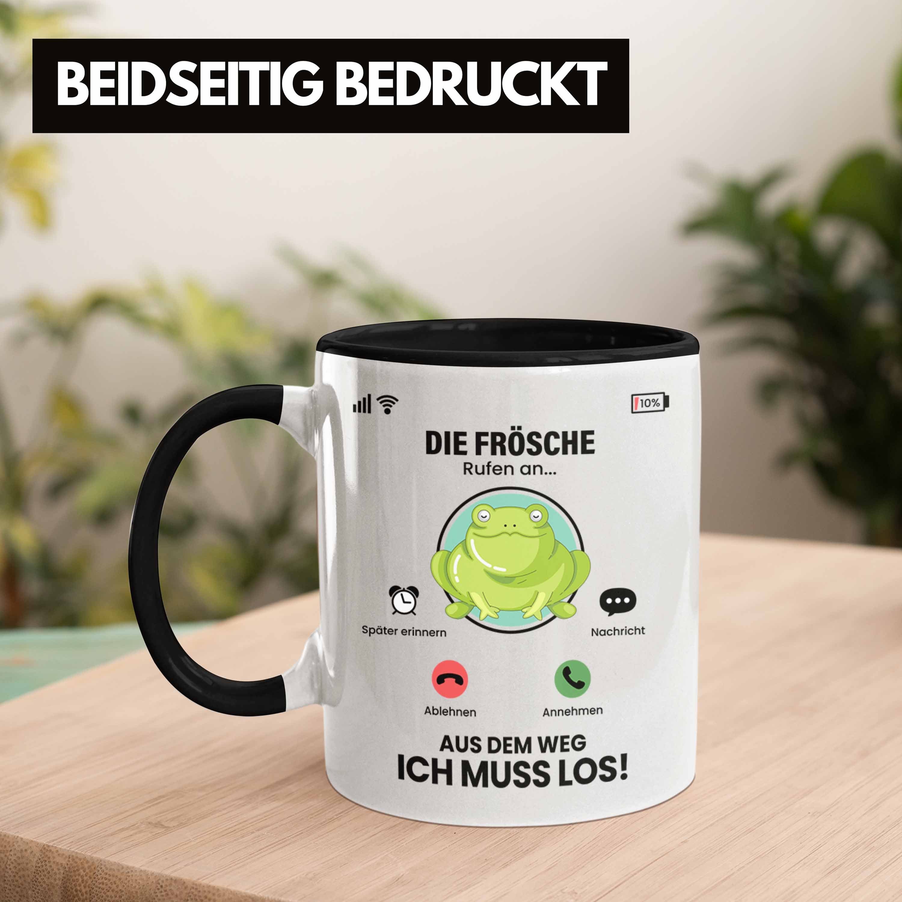 Frösche Besitzer Züchter für Tasse Frösche Geschenk Trendation Tasse Schwarz An Gesch Die Rufen