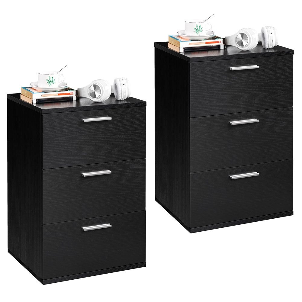 Yaheetech Nachttisch (2-St), Nachtschrank mit 3 günstig online kaufen