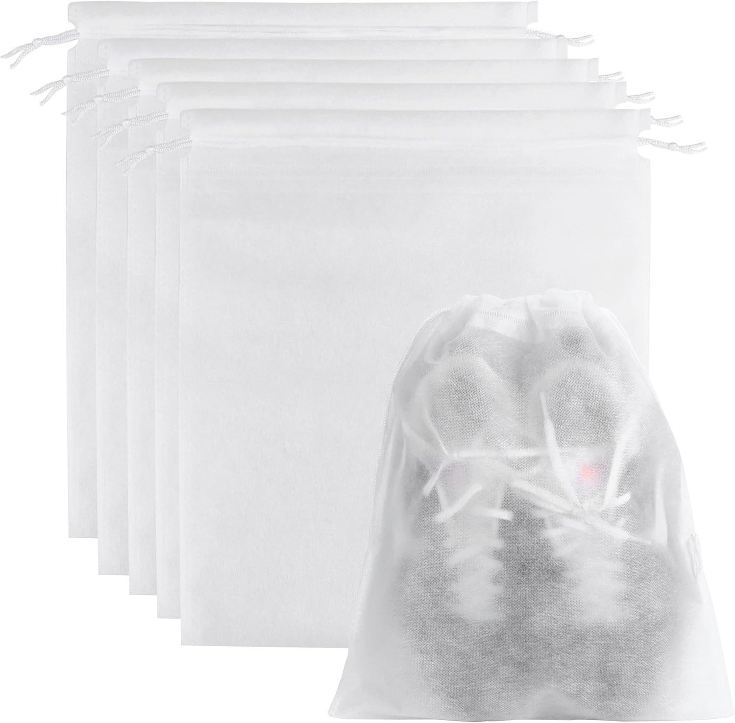 inschimmer Schuhbeutel 10er Schuhbeutel mit Kordelzug Staubdicht Schuhtasche für Reisen Sport