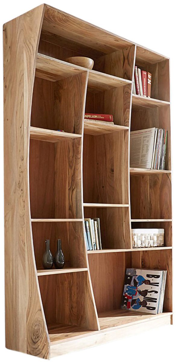 DELIFE Standregal Live-Edge, Akazie Natur 120 cm rechts Standregal