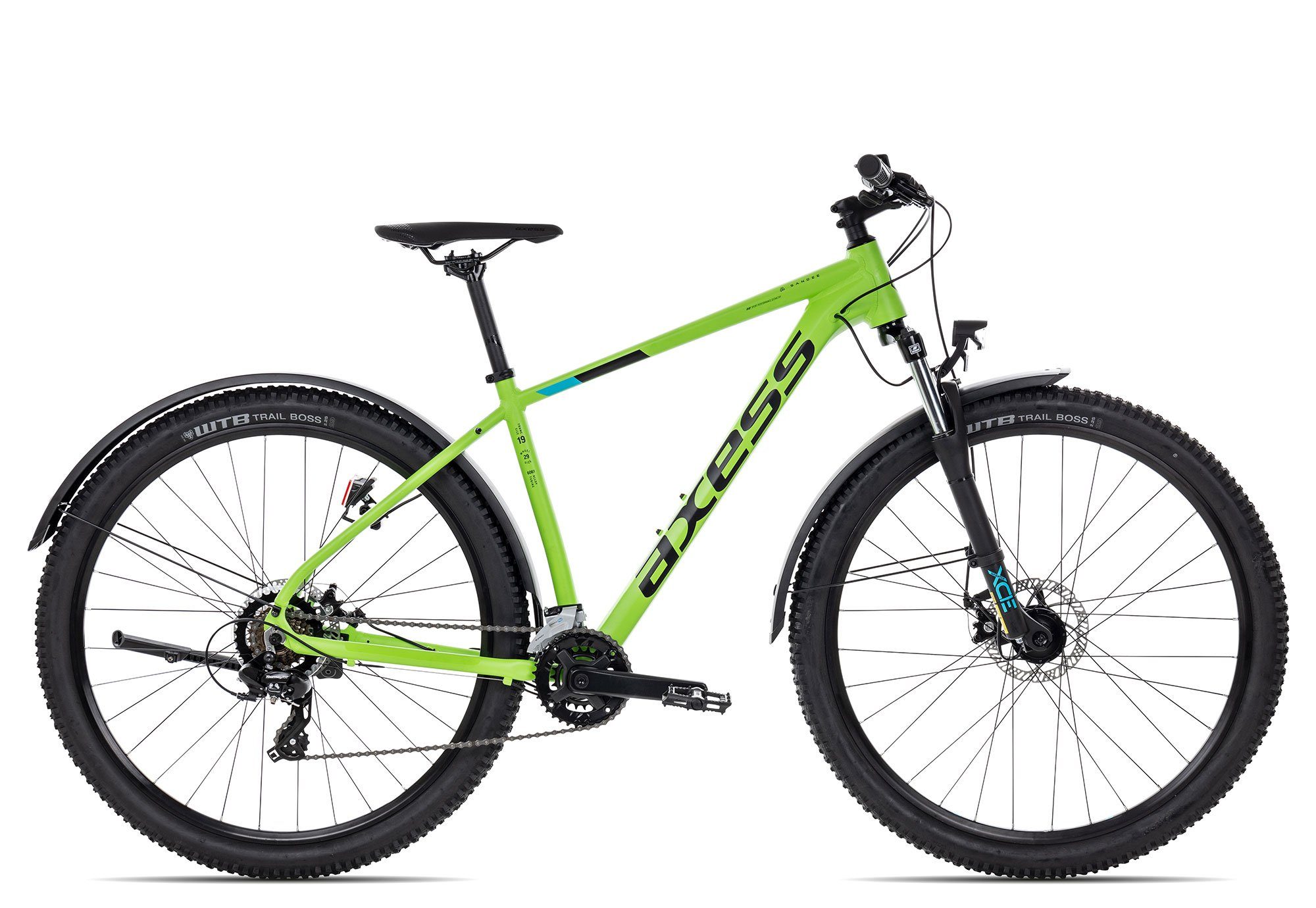 Axess Mountainbike SANDEE ATB 2023, 14 Gang Shimano RD-TX800-7 Schaltwerk, Kettenschaltung, MTB-Hardtail grün matt green | Mountainbikes