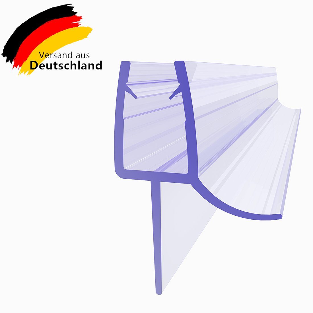 SONNI Eckdusche Duschkabine Duschdichtung PVC 70/80/90/100/120cm für 6/7/8mm Glasdicke, Duschtüren Wasserabweiser, Ersatzdichtung, Schwallschutz