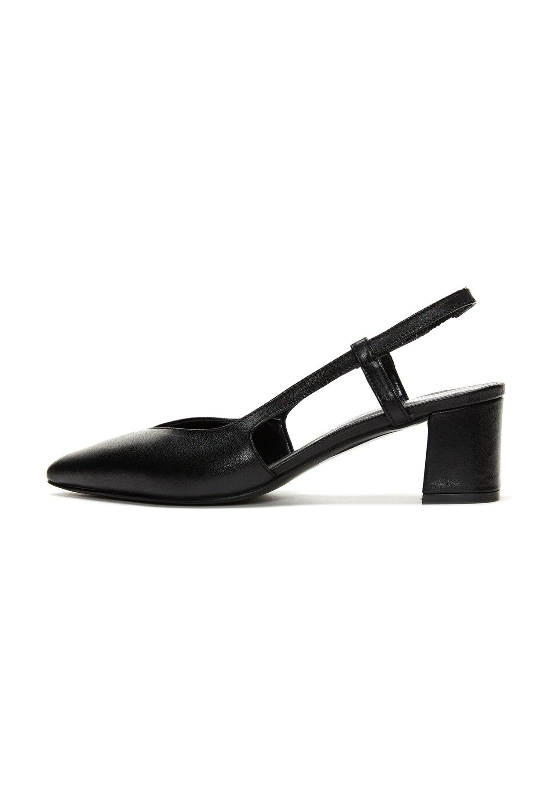 Damenschuhe aus Leder mit Absat Pumps