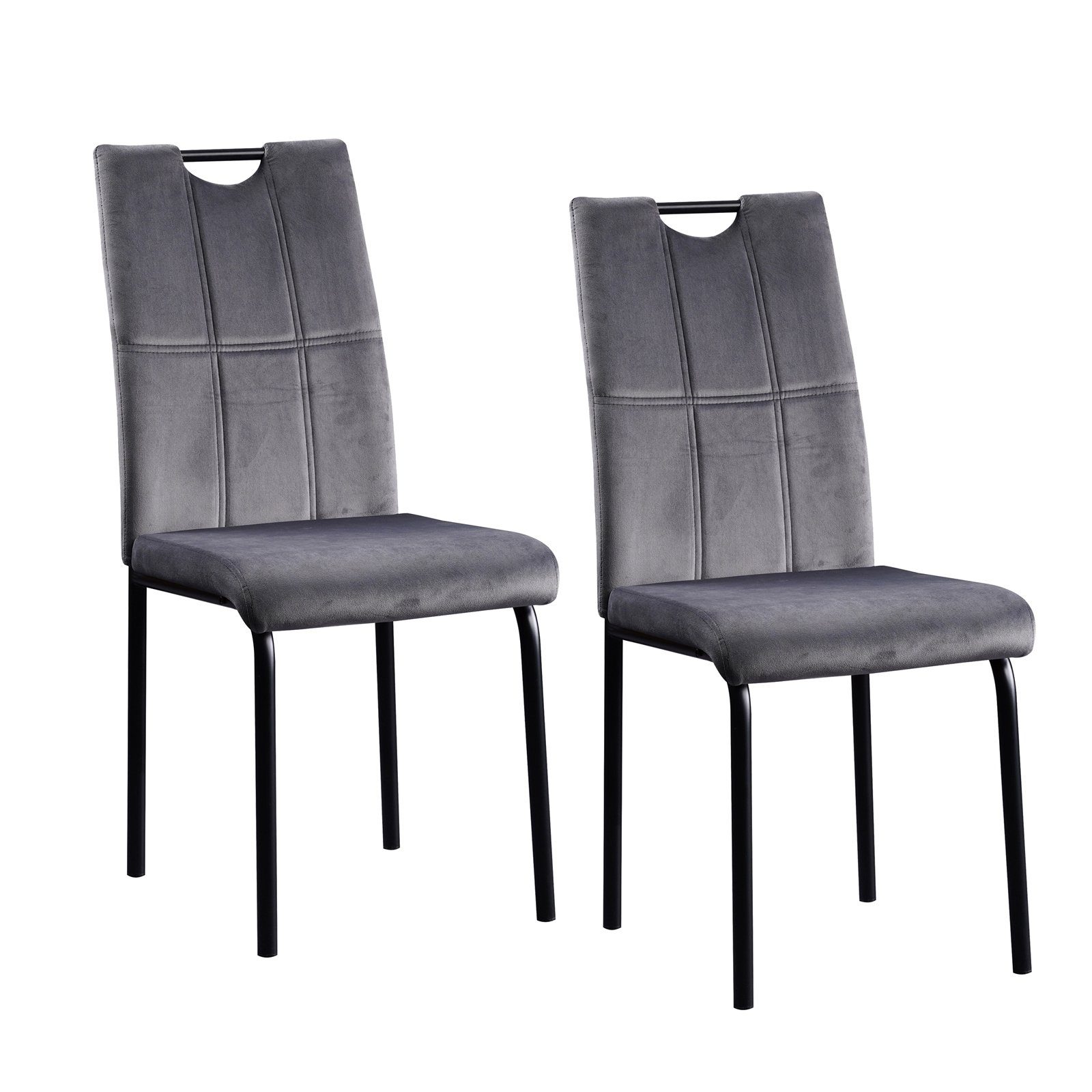 HTI-Living Esszimmerstuhl Stuhl Denton Velvet Grau günstig online kaufen
