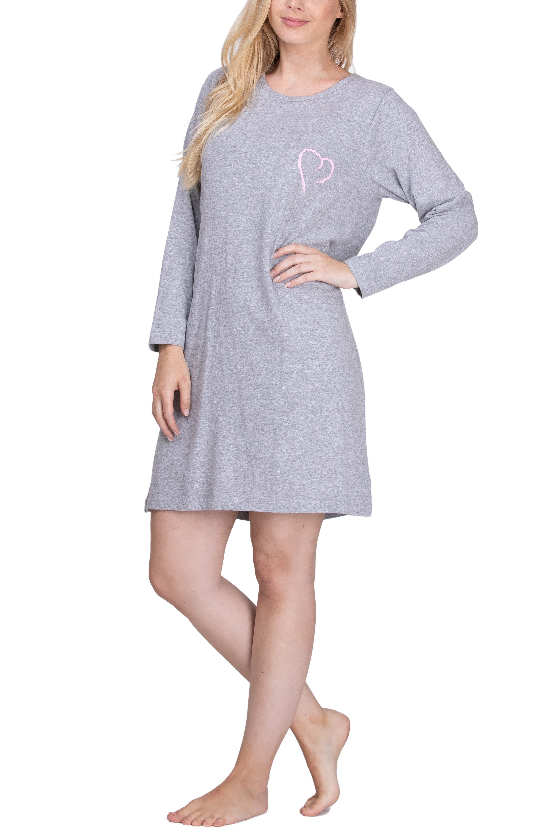 Moonline Sleepshirt Damen Nachthemd kurz Sleepshirt günstig online kaufen
