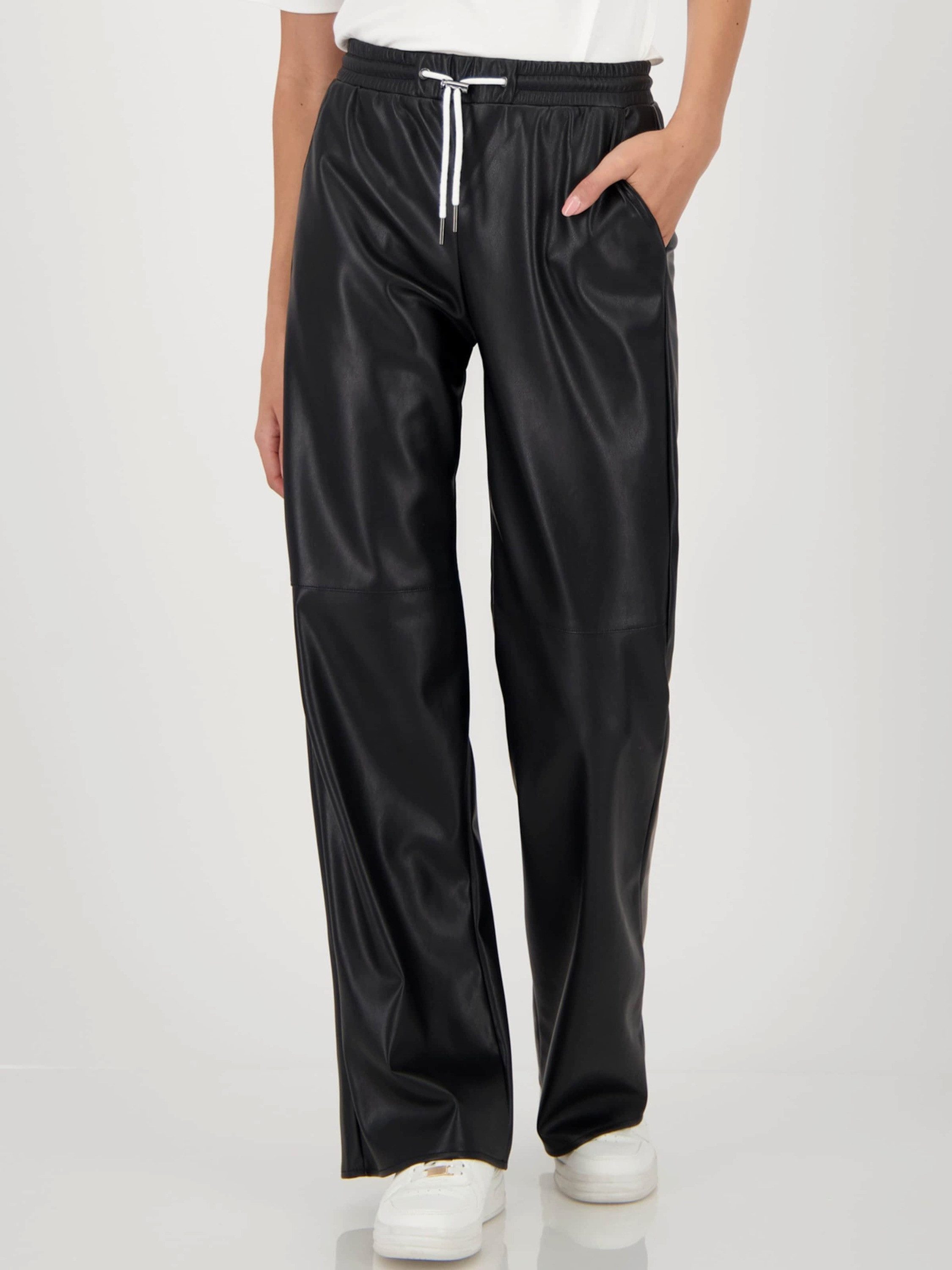 Monari Jerseyhose (1-tlg) Drapiert/gerafft