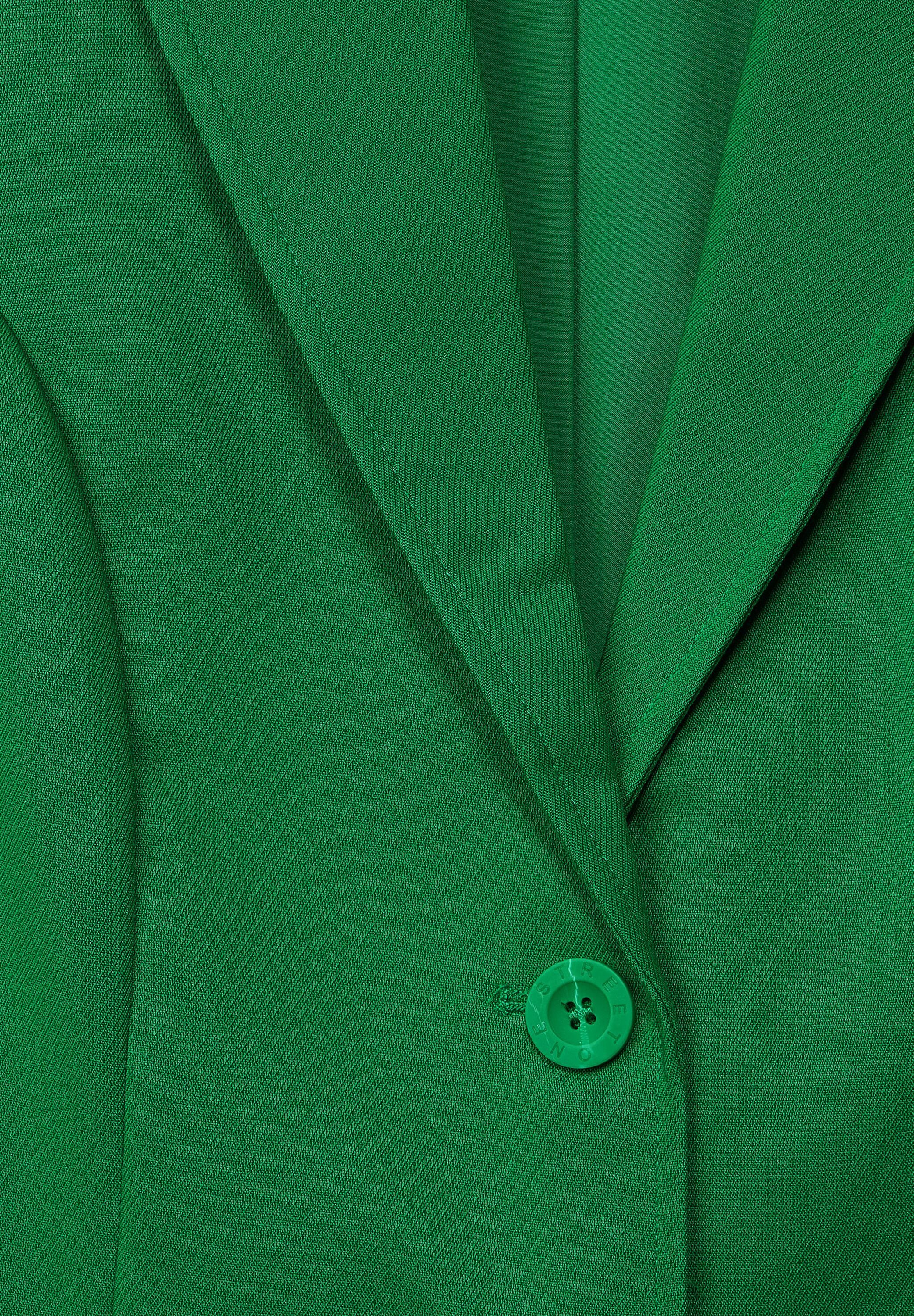 Jackenblazer STREET One einfarbig Blazer Green Twill Einschubtaschen Brisk in (1-tlg) Street ONE