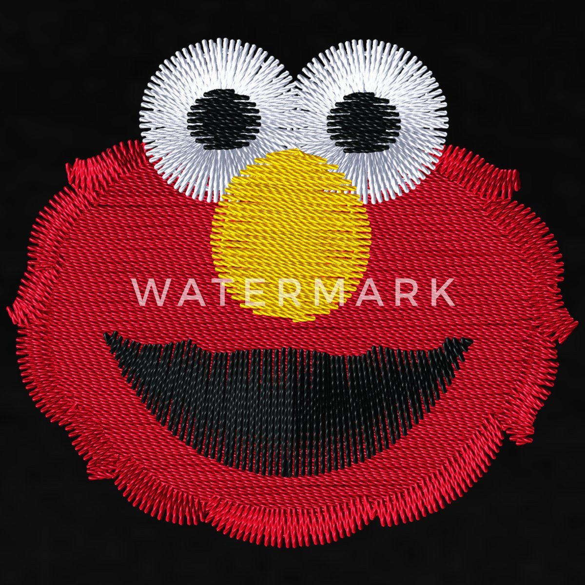 Spreadshirt T-Shirt Sesamstraße Elmo Gesicht Stick Relaxed Fit Unisex T-Shirt (1-tlg)