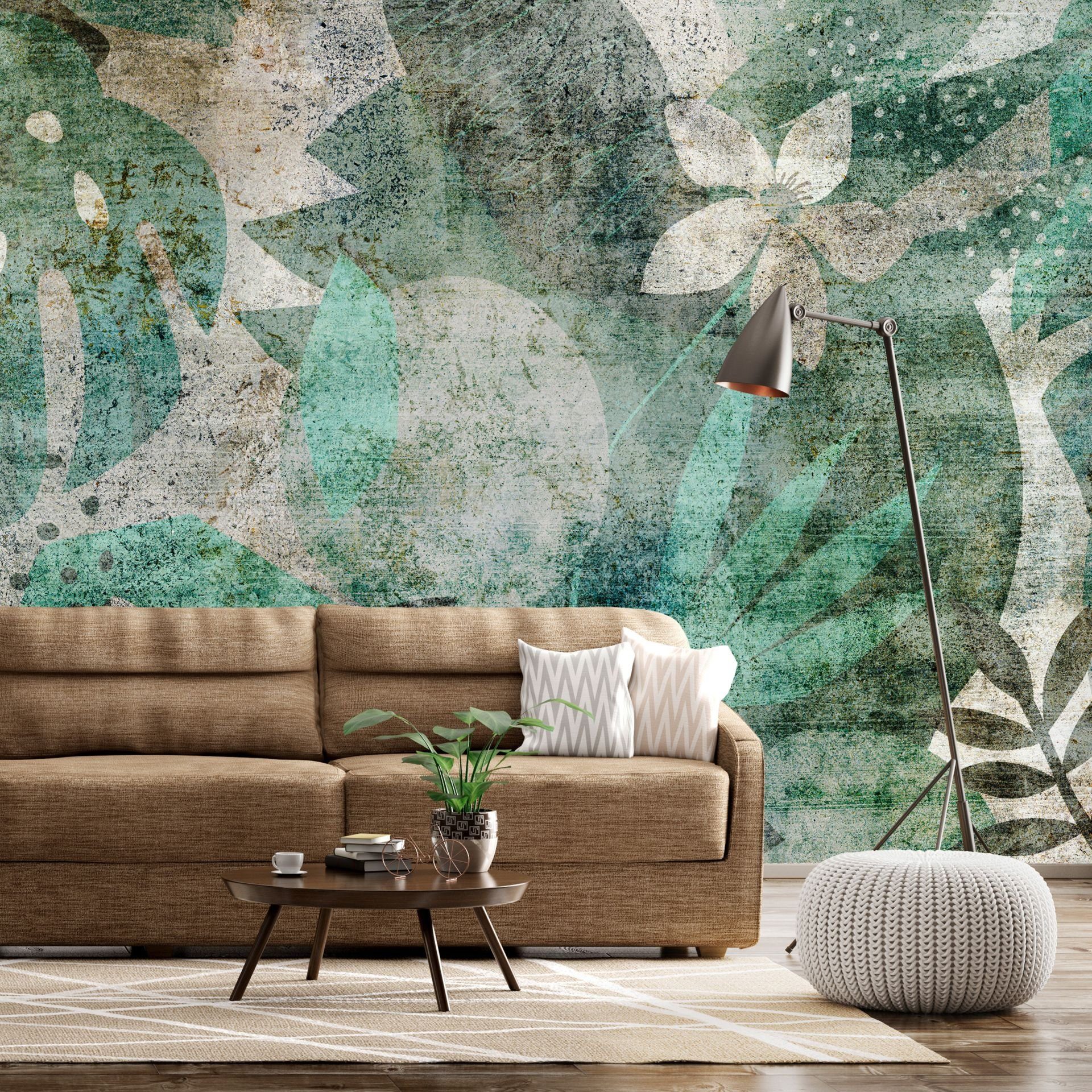 KUNSTLOFT Vliestapete Floristic Mural 0.98x0.7 m, halb-matt, matt, lichtbeständige Design Tapete