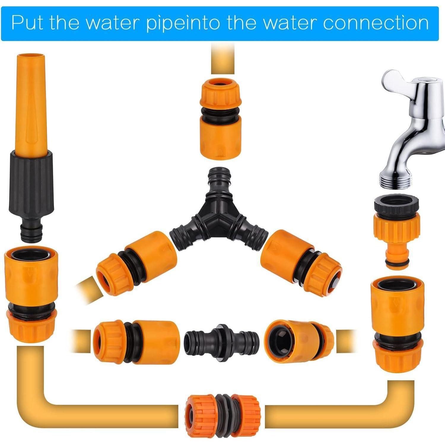 LuxusKollektion Schlauchverbinder Schlauchverbinder Set 1/2 Zoll ABS Gartenschlauch Anschluss Leckfrei