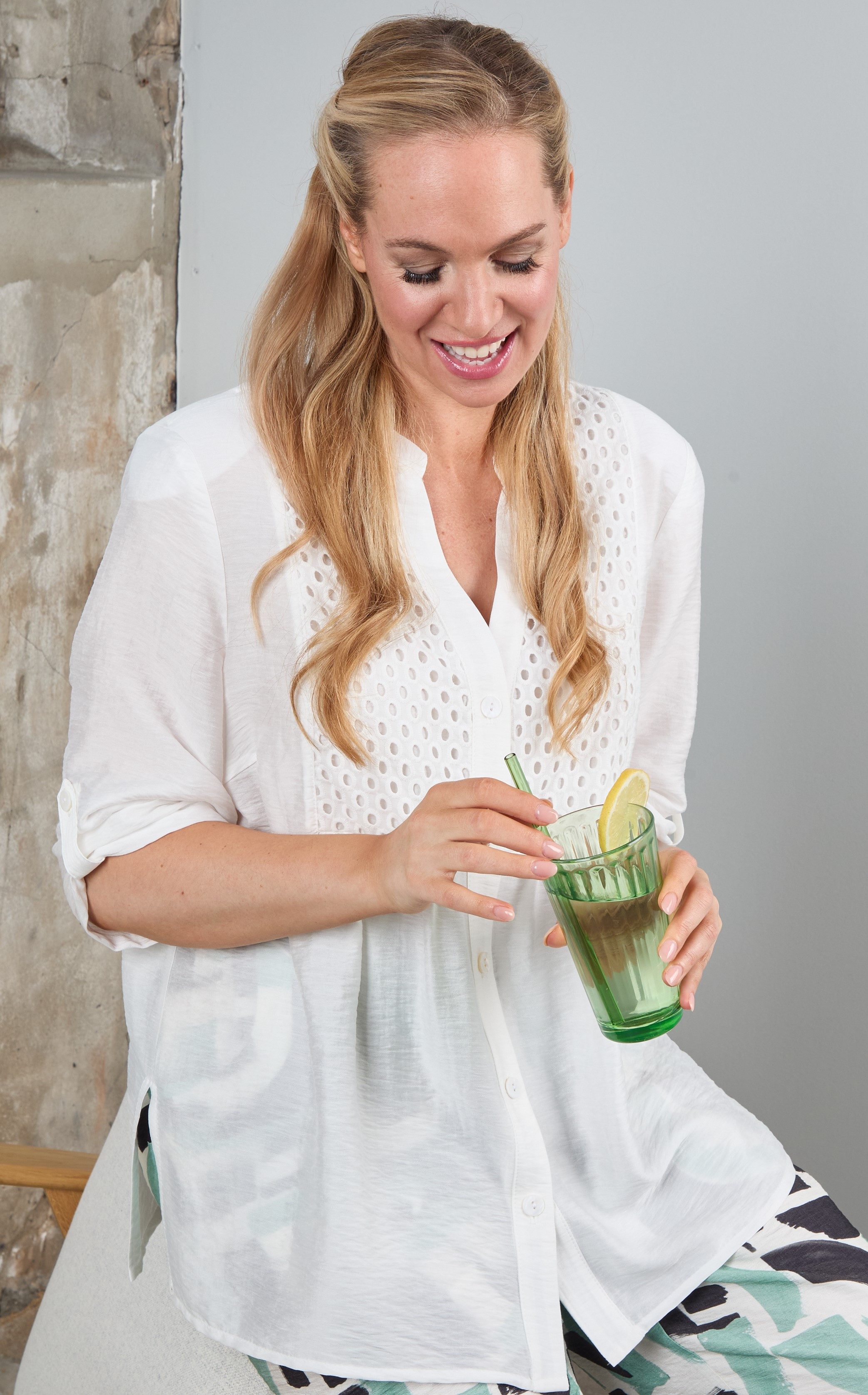 Mona Lisa Spitzenbluse Große Größen Bluse mit Spitzeneinsatz