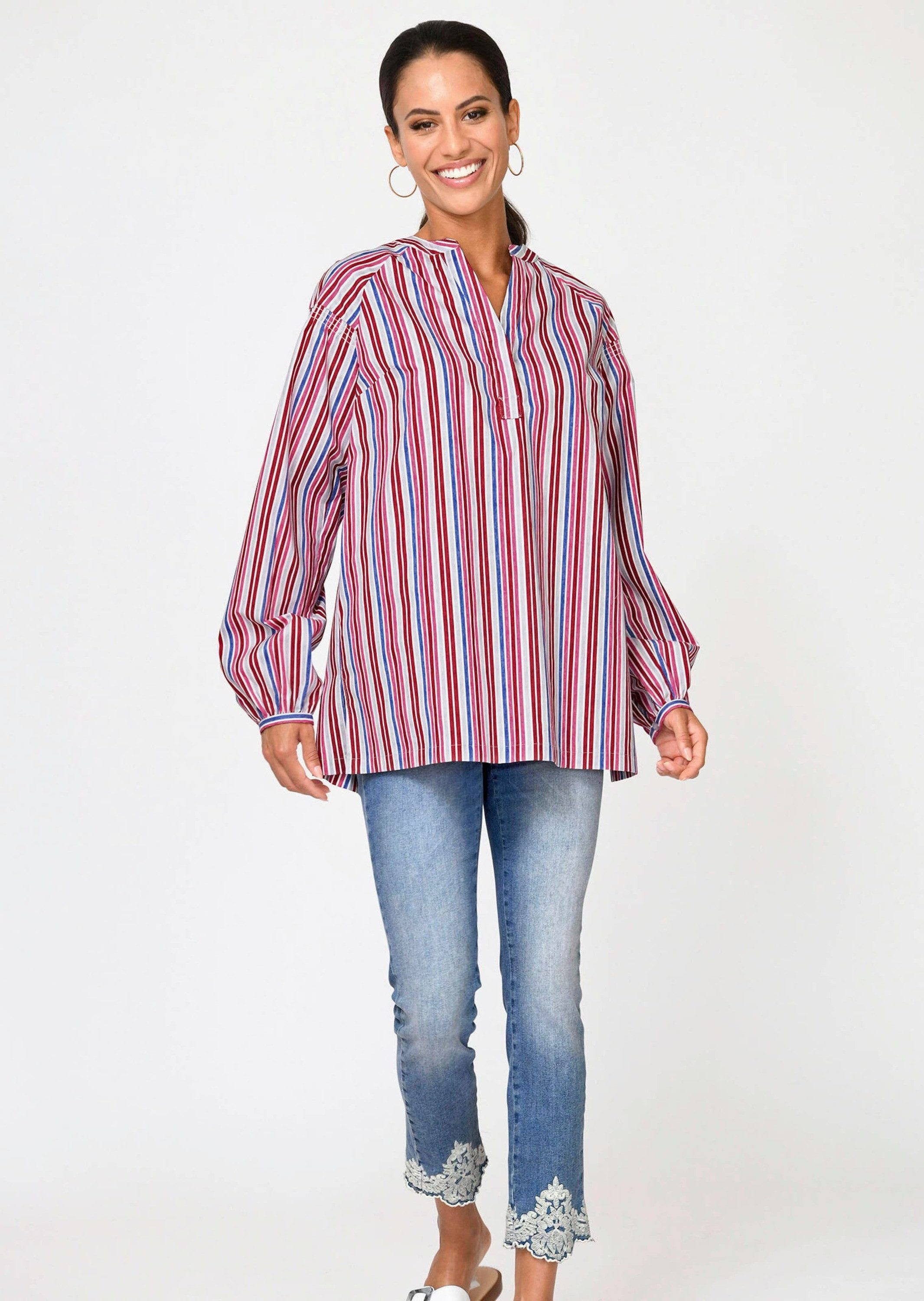 Alba Moda Tunika Bluse mit verschiedenfarbenen günstig online kaufen