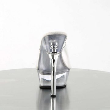 Pleaser Pleaser Pantolette ALLURE-601 Transparent Silber EU-35 / US-5 High-Heel-Pantolette (2-tlg)
