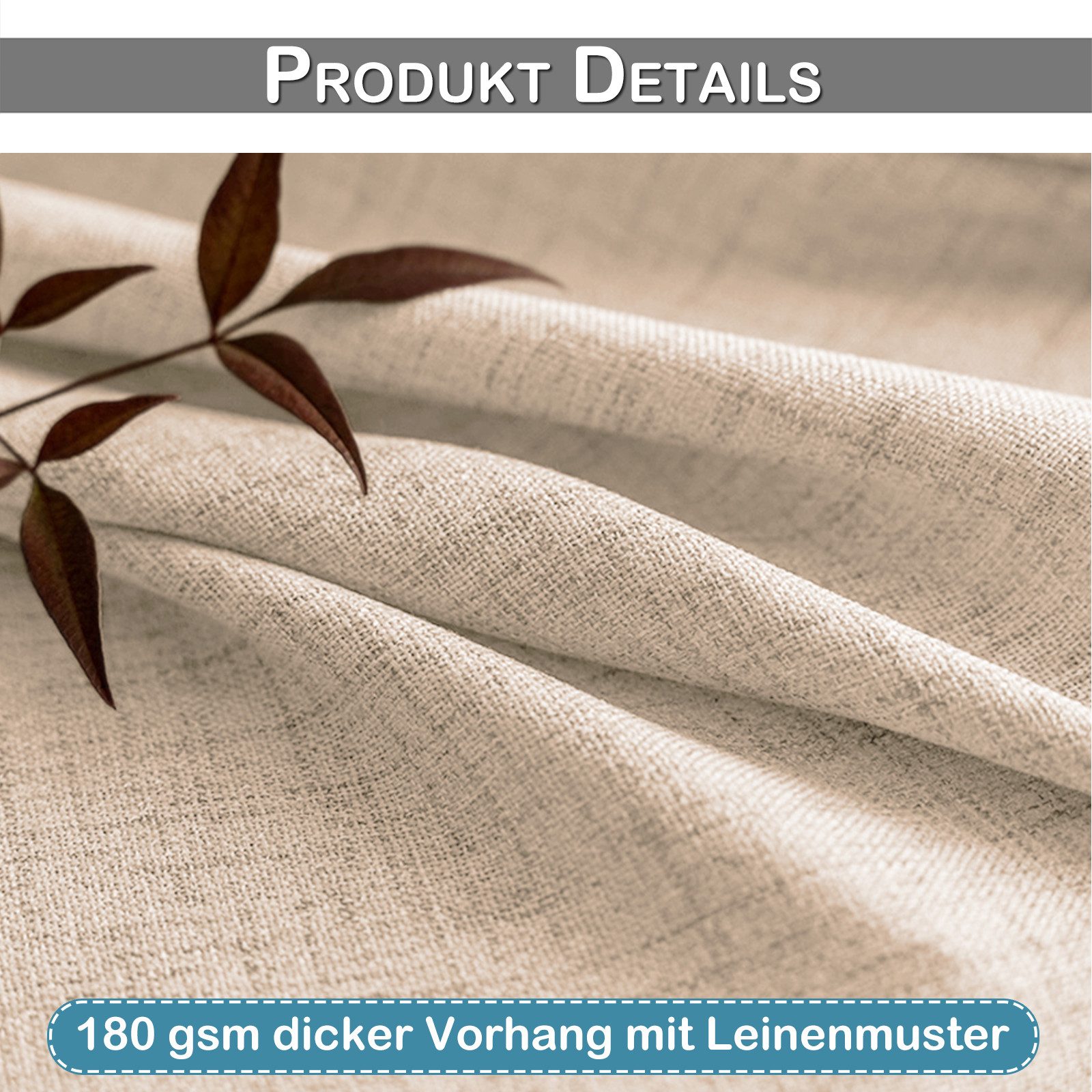 Jibenhome Gardine Leinenoptik Voile Vorhänge Modern Fensterschal für Wohnzi günstig online kaufen