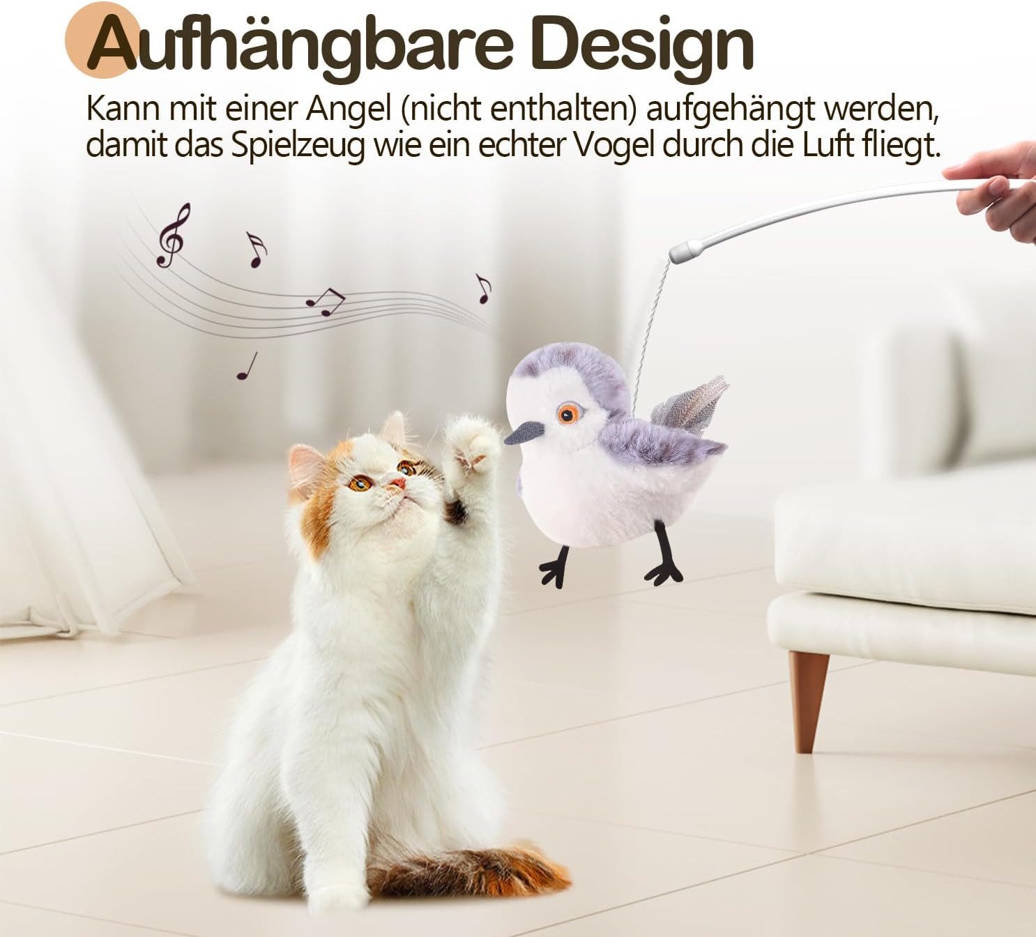SinLaw Tier-Intelligenzspielzeug Katzenspielzeug Flattervogel, lebensechtes günstig online kaufen