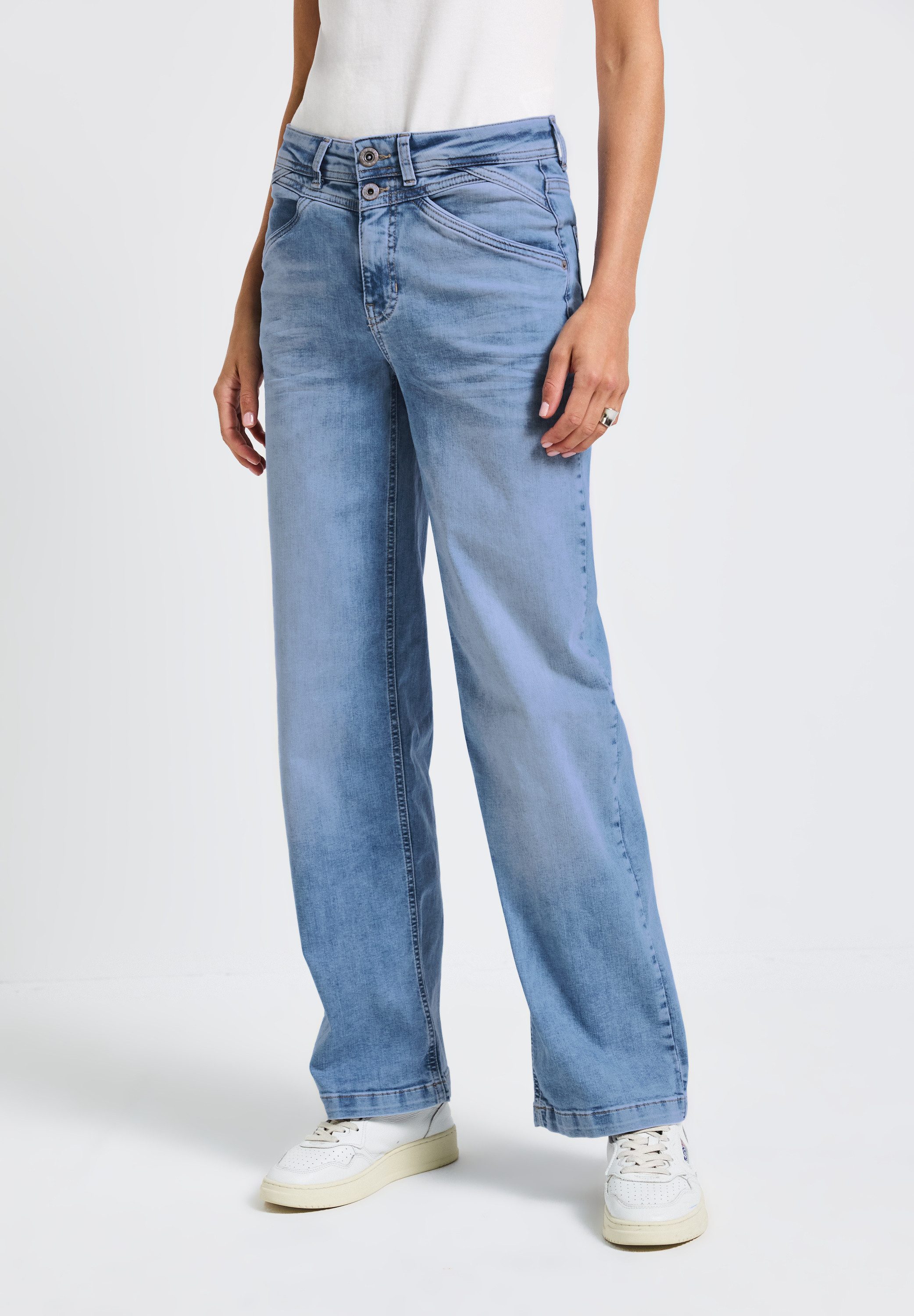 STREET ONE Loose-fit-Jeans High Waist günstig online kaufen