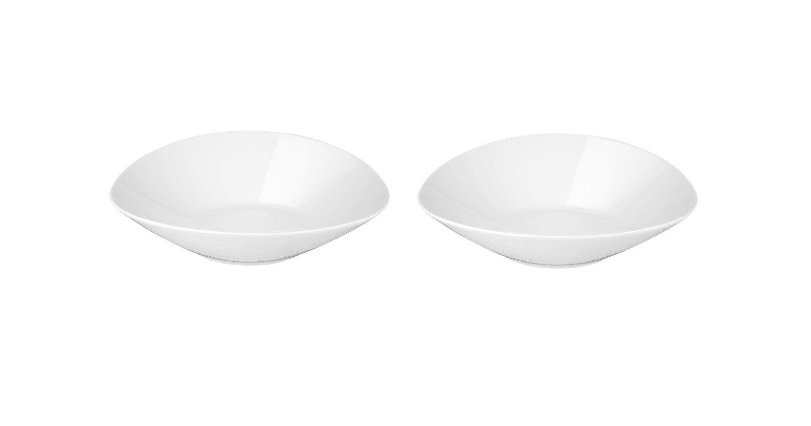 Seltmann Weiden Schüssel 2 x Gourmetschale Tief 20cm Organic MERAN Weiß Porzellan, Porzellan
