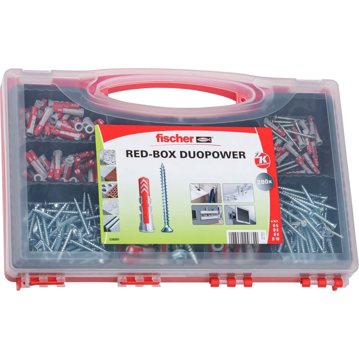 Fischer Befestigungsanker Redbox DuoPower + Schrauben