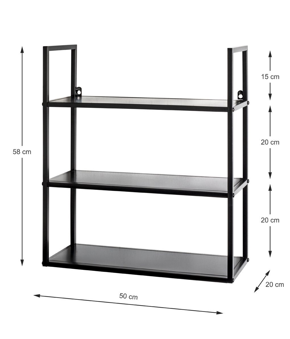 freiraum Wandregal 25564, in schwarz, Metall günstig online kaufen