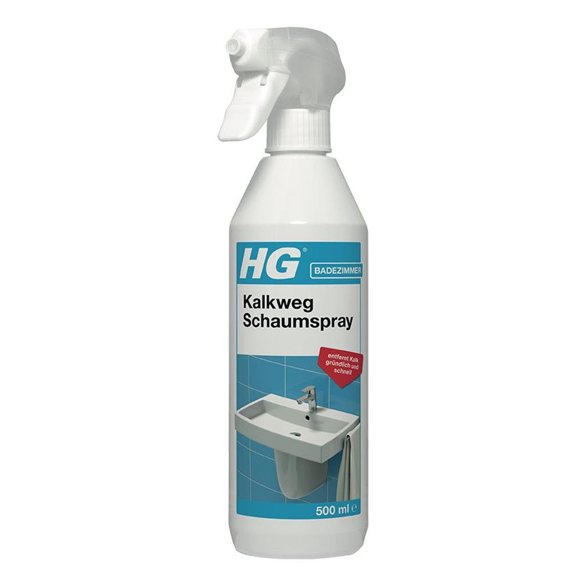 HG Entfernt 500ml (1er Pack) Badreiniger - Kalkweg HG Kalk Schaumspray gründlich