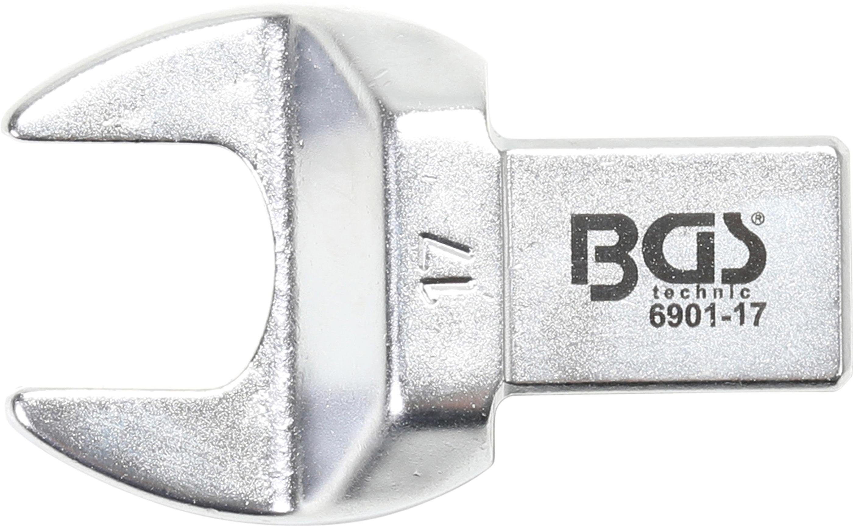 BGS Einsteck-Maulschlüssel, 17 technic x mm, mm Aufnahme 18 Ausstechform 14