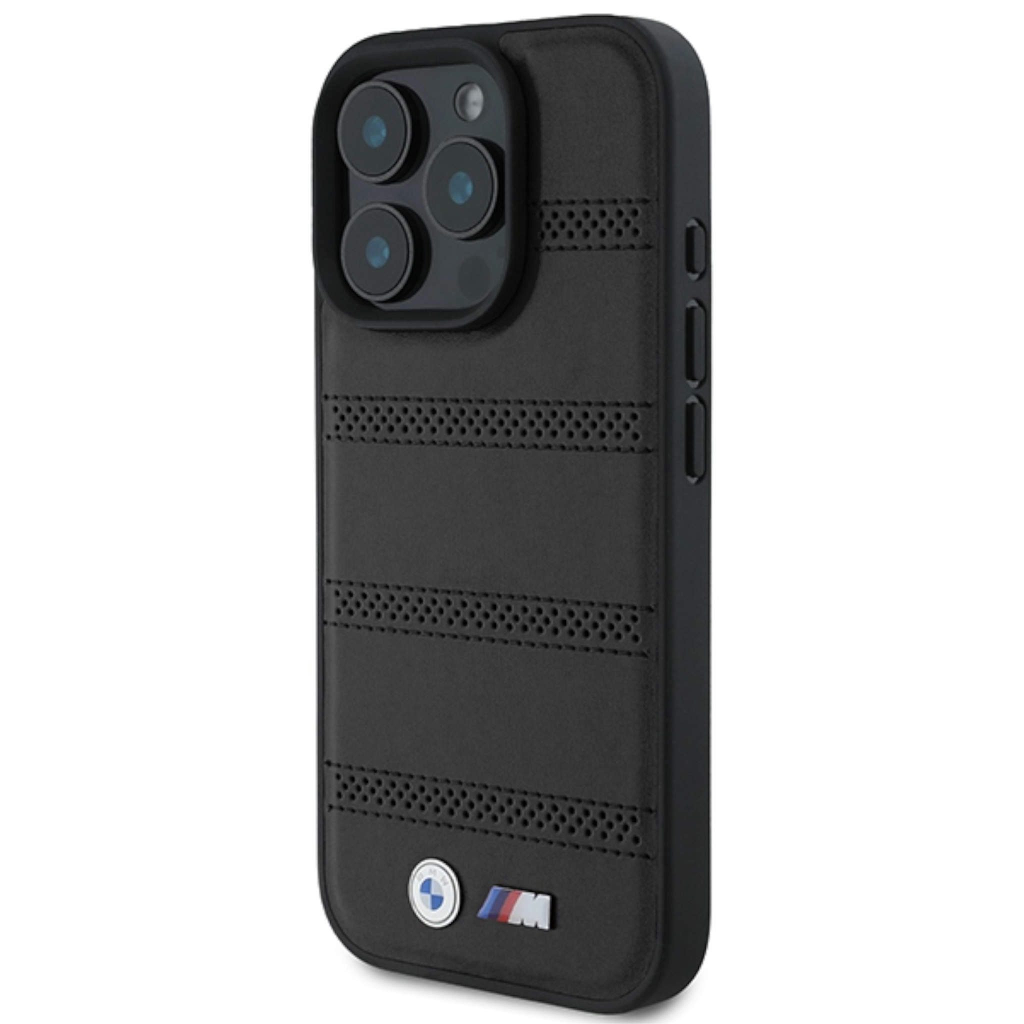BMW Smartphone-Hülle BMW Apple iPhone 16 Pro Hardcase Perforated Stitched Line MagSafe