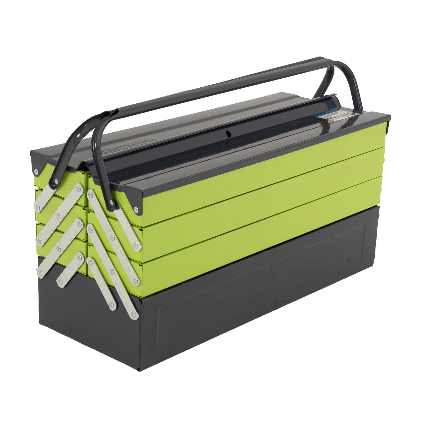 TRUTZHOLM Ящики для инструментов Инструментkiste XXL 7 Fächer 53x20x27,5cm Stahl klappbarer Griff leer (einteilig)