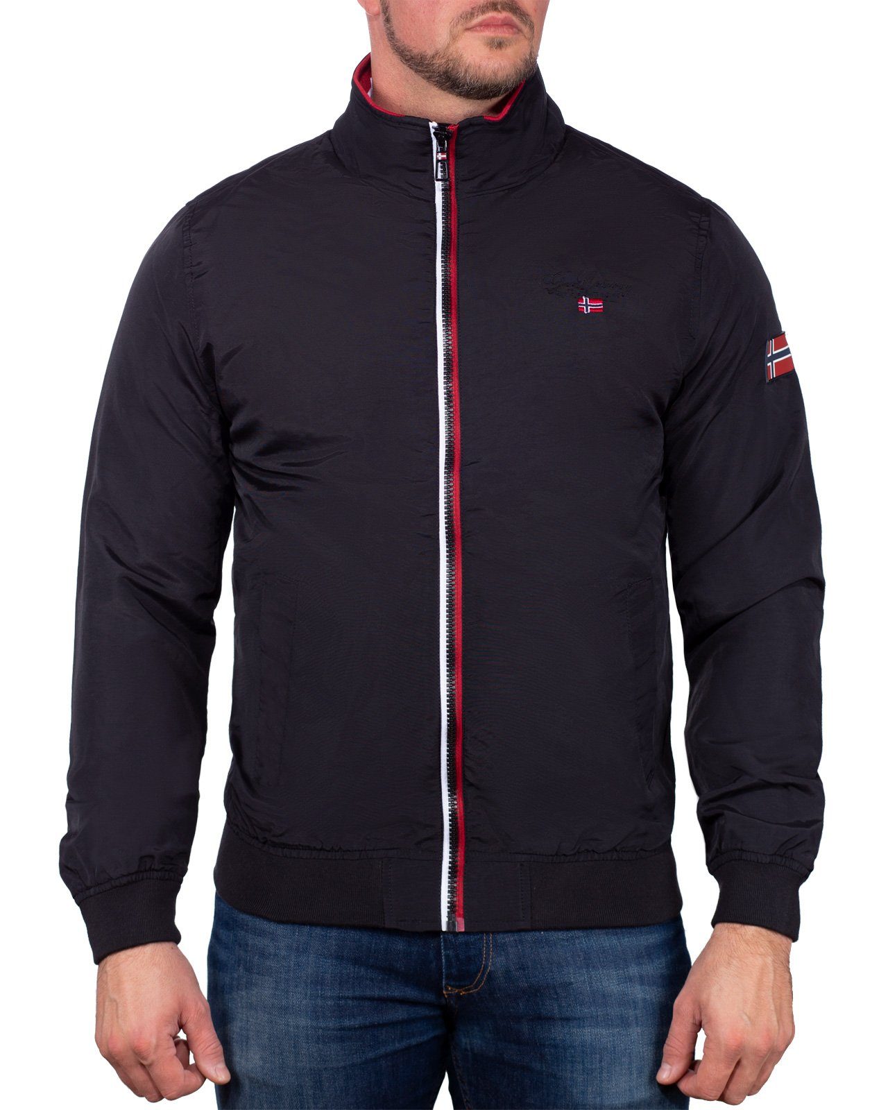 Geo Norway Allwetterjacke Herren Outdoor Jacke babenilde Black M mit norwegen Fahne