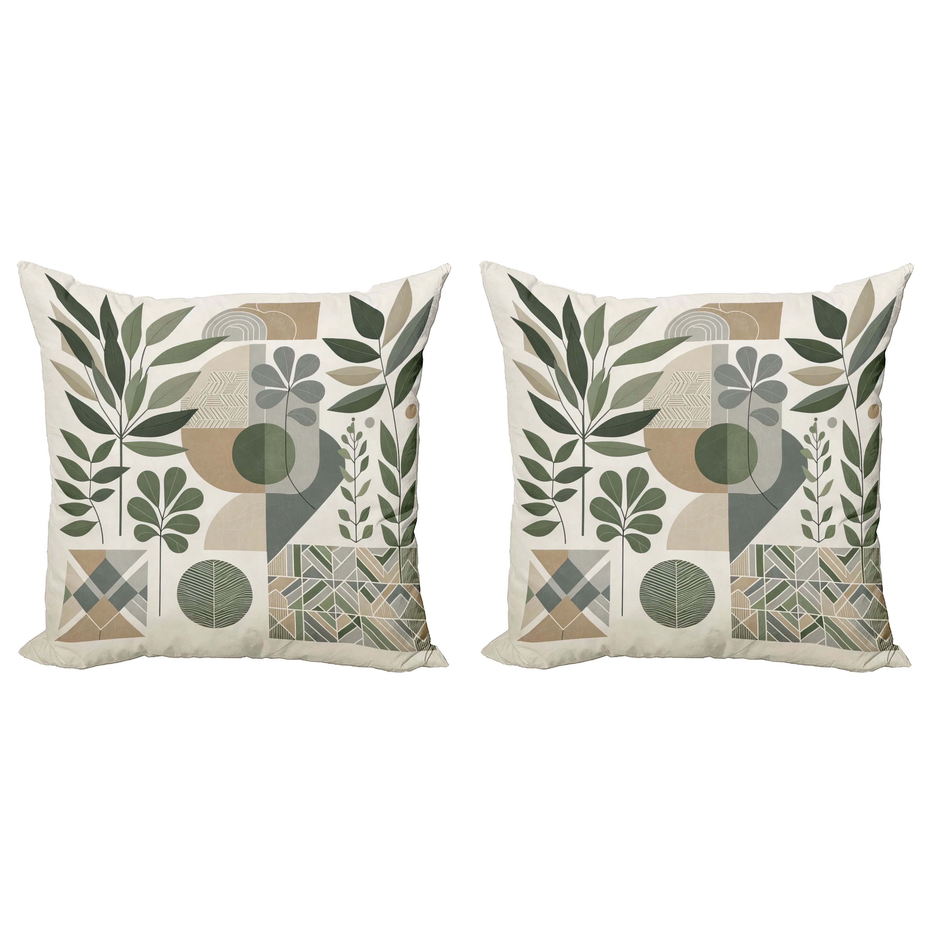 Abakuhaus Подушкиbezüge Modern Accent Doppelseitiger Digitaldruck, (2 Stück), Monstera Minimalistische Florale Romantik