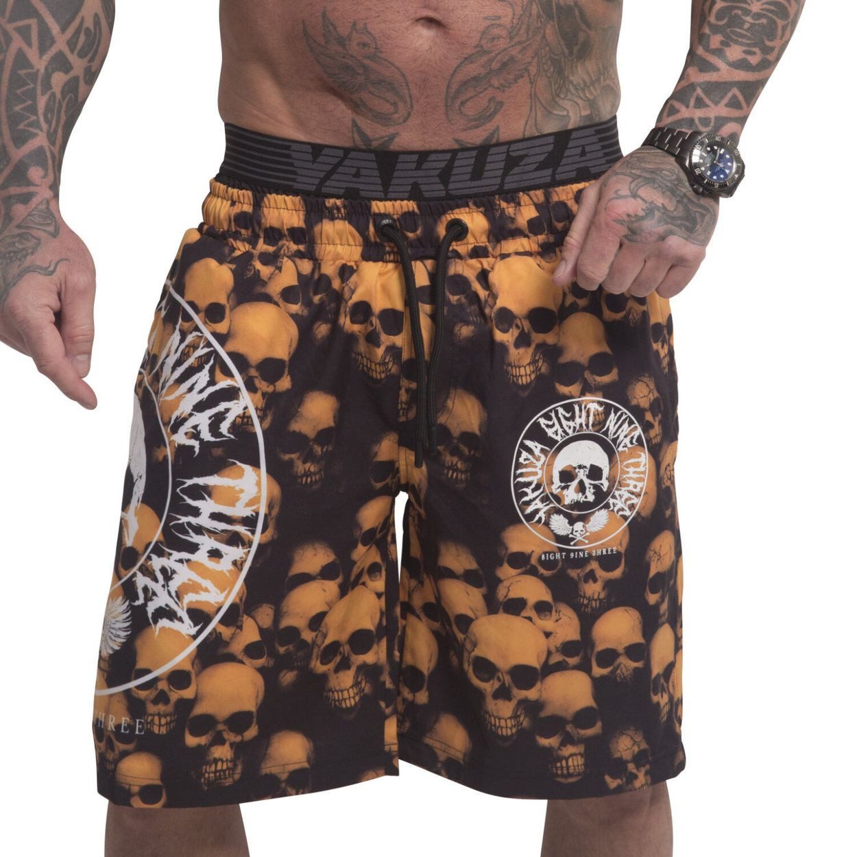 YAKUZA Badeshorts Skull Theme günstig online kaufen