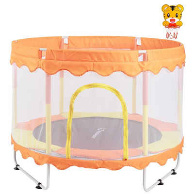 FOXSPORT Kindertrampolin Kinder Trampolin Gartentrampolin Jumpingtrampolin, (120/ 150 × 120/ 150 × 110 cm (L * B * H), 150), Sicherheitsnetz mit Schaumstoff gepolstert,bis zum 100 kg