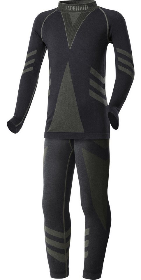 Ladeheid Funktionsunterhemd Kinder Funktionsunterwäsche Set Shirt Unterhose Thermoaktiv LAGI009 (Set, mit Funktionsunterhose)
