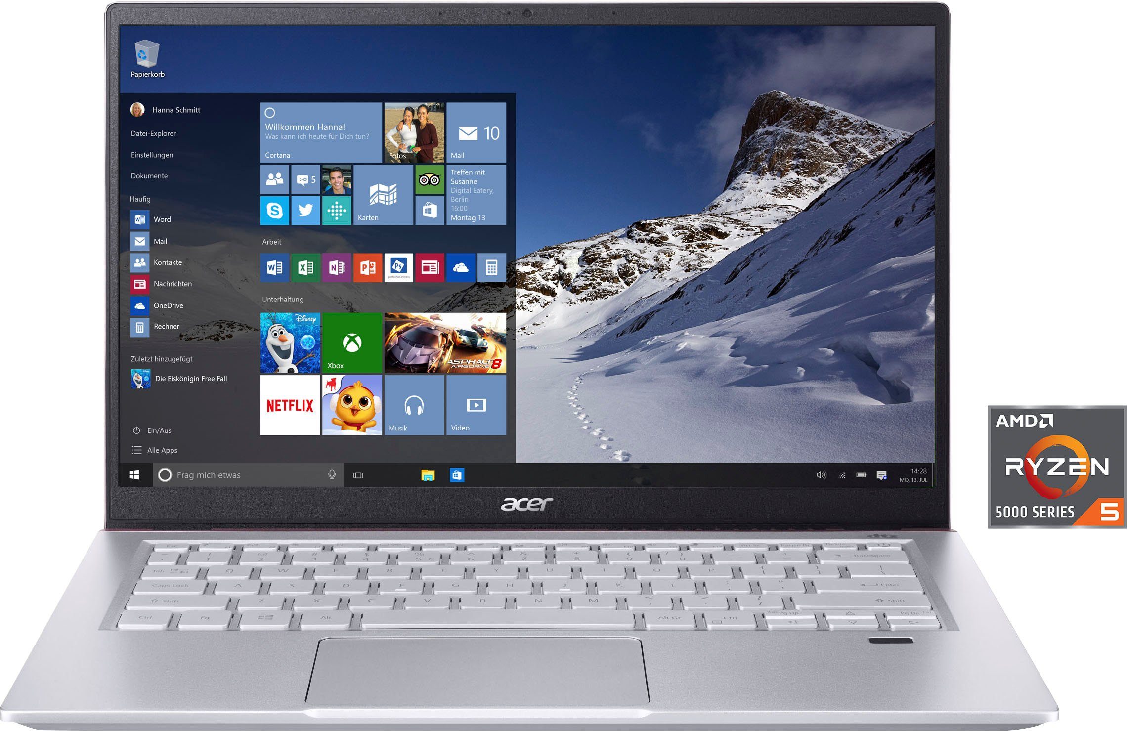 Acer SFX14-41G-R5A3 Notebook (35,6 cm/14 Zoll, AMD Ryzen 5 5600U, GeForce  RTX 3050, 512 GB SSD)