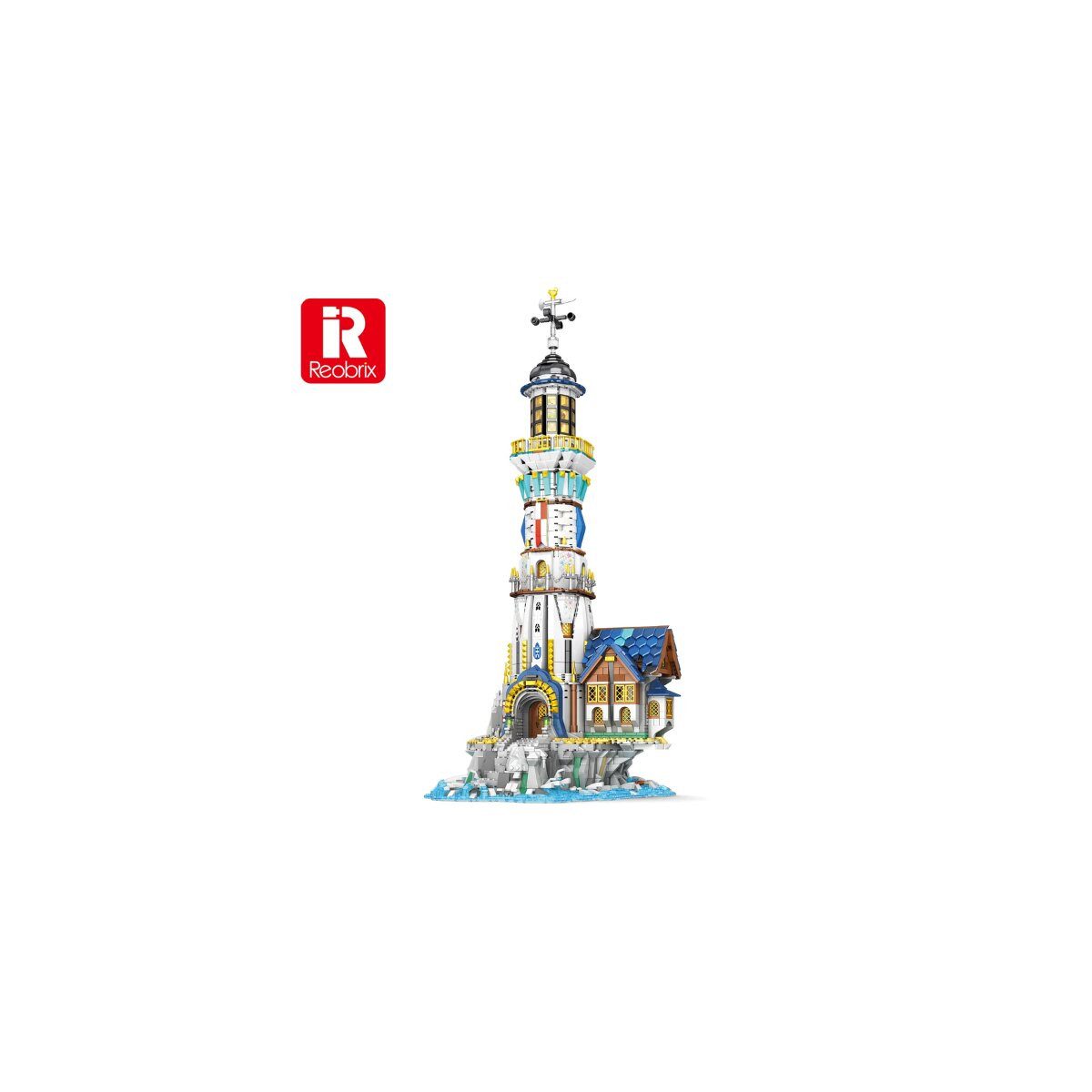 Reobrix 66028 Leuchtturm Klemmbaustein Architektur Set 3228 Spielbausteine