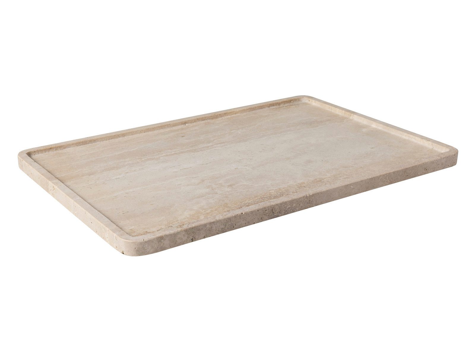 Villeroy & Boch Servierplatte Manufacture Travertine Servierplatte 40,5x28cm, Steingut, (Platten)