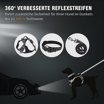 Elegear Hunde-Geschirr S/M/L/XL Hundegeschirr Anti Zug mit Reflexstreifen, Oxfordmaterial, Brustgeschirr,Verstellbares Geschirre