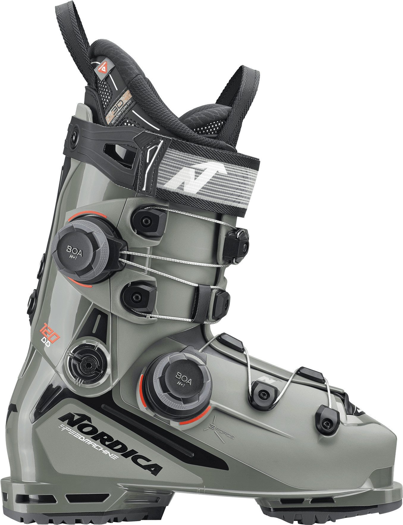 Nordica SPEEDMACHINE 3 120 BOA DD (GW) 969 DUNKELGRAU-SCHWARZ-ROT Skischuh