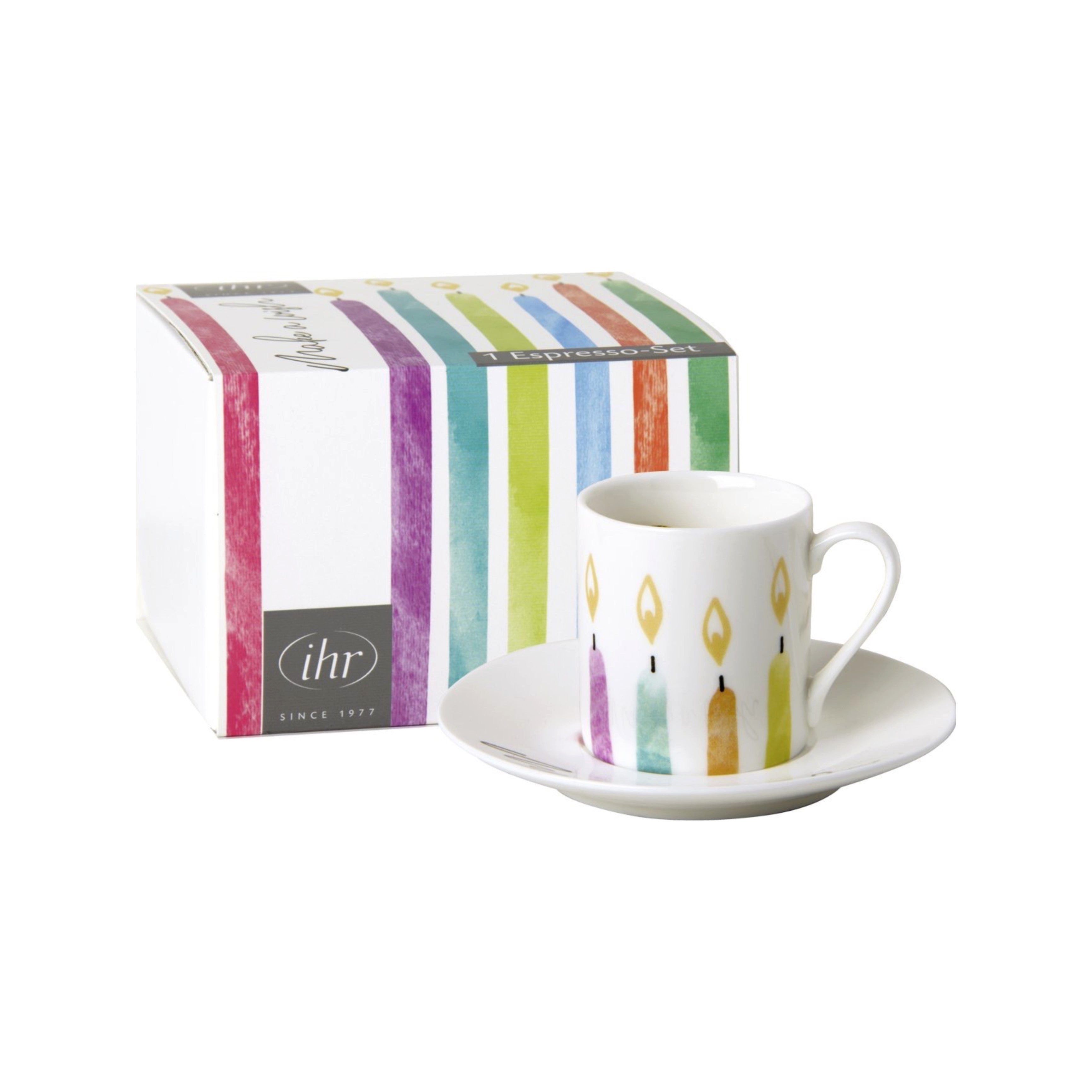 IHR Espressotasse Espressotasse als Geburtstagsgeschenk "Geburtstagskerzen" von ihr - Ge