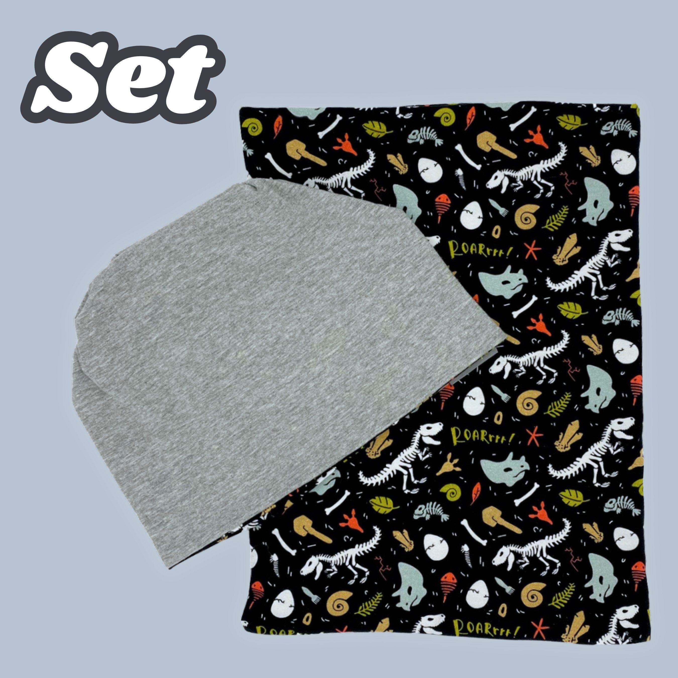 HECKBO Beanie HECKBO Kinder Mädchen Jungen Beanie Mütze & Loop-Schal Set – Bild 5 von 5