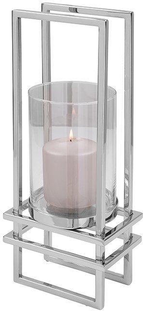 Fink Windlicht DUALIS, Weihnachtsdeko (1 St), aus Edelstahl und Glas