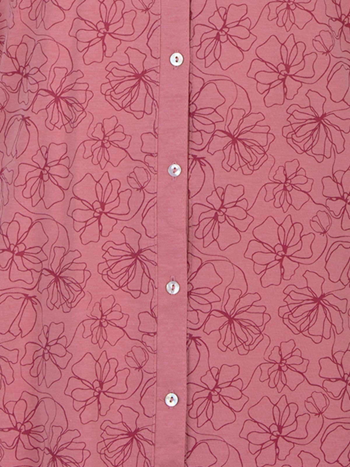 zeitlos Nachthemd Blüten Kragen Floral Kurzarm – Bild 5 von 5
