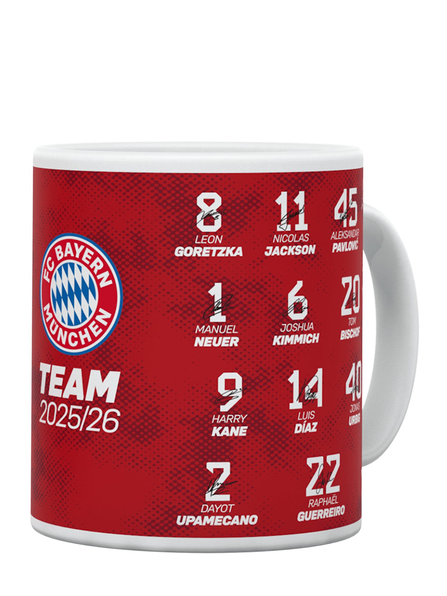 FC Bayern München Tasse FC Bayern München I Tasse Signature 2025-26 0,3 l I Rot/Weiß, Keramik