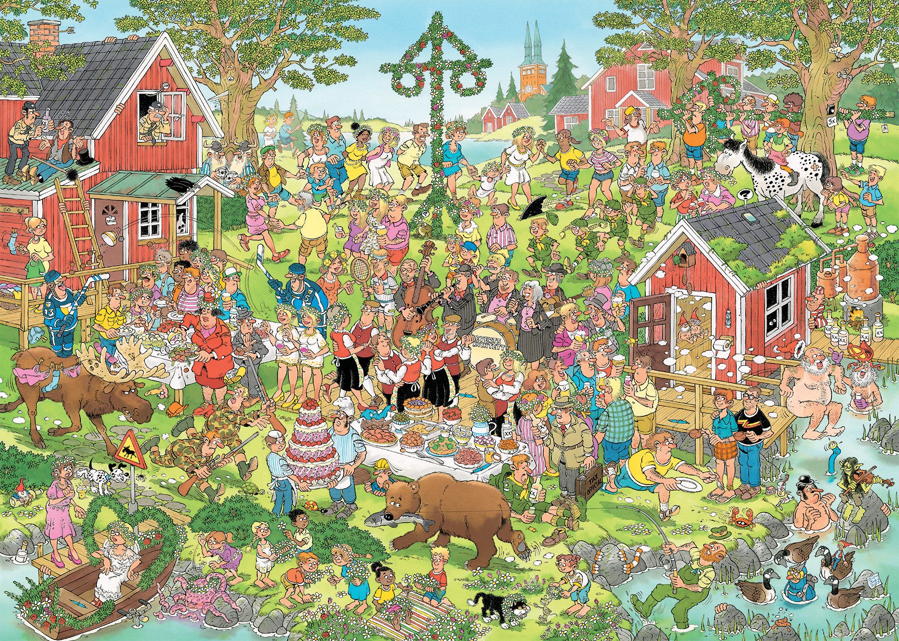 Jan van Haasteren Puzzle Jan van Haasteren Mittsommerfest, 1000 Teile Puzzl günstig online kaufen