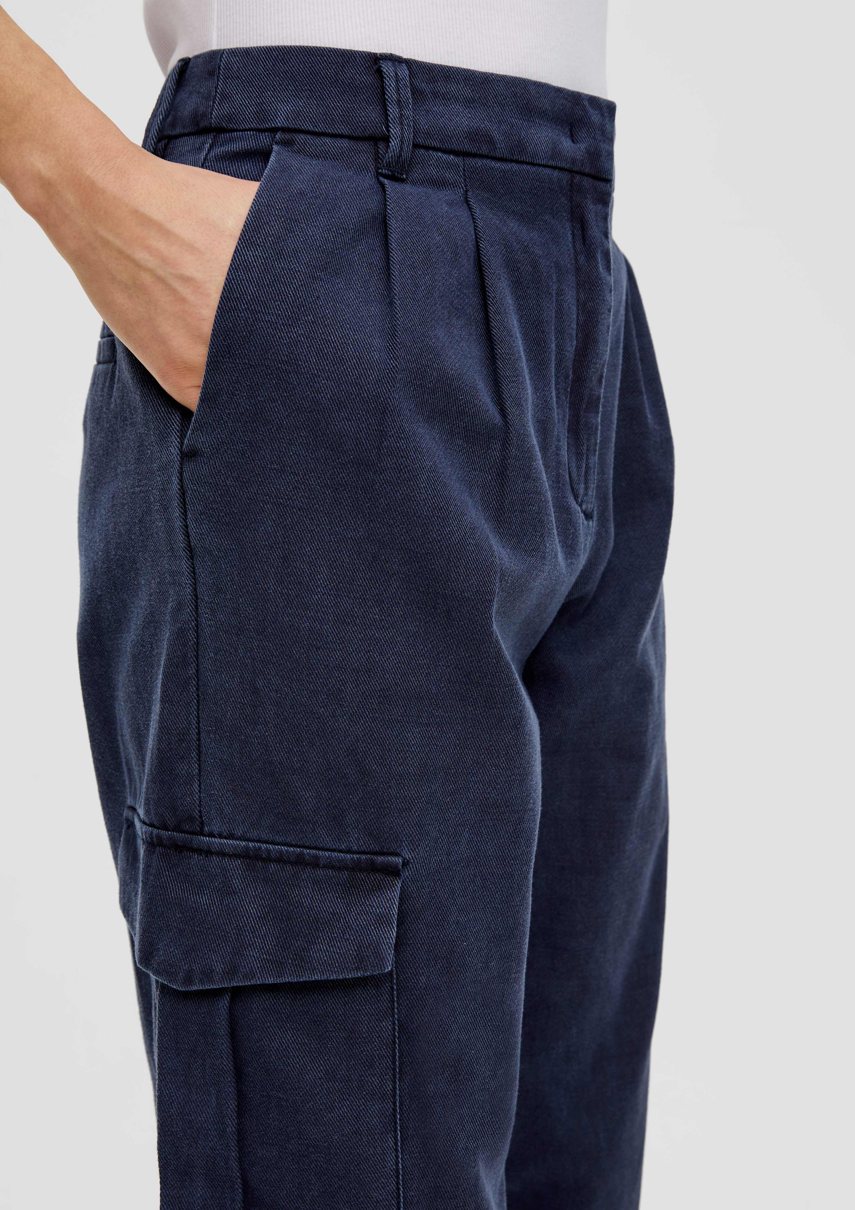 s.Oliver 7/8-Hose Relaxed: Cargohose aus Twill günstig online kaufen