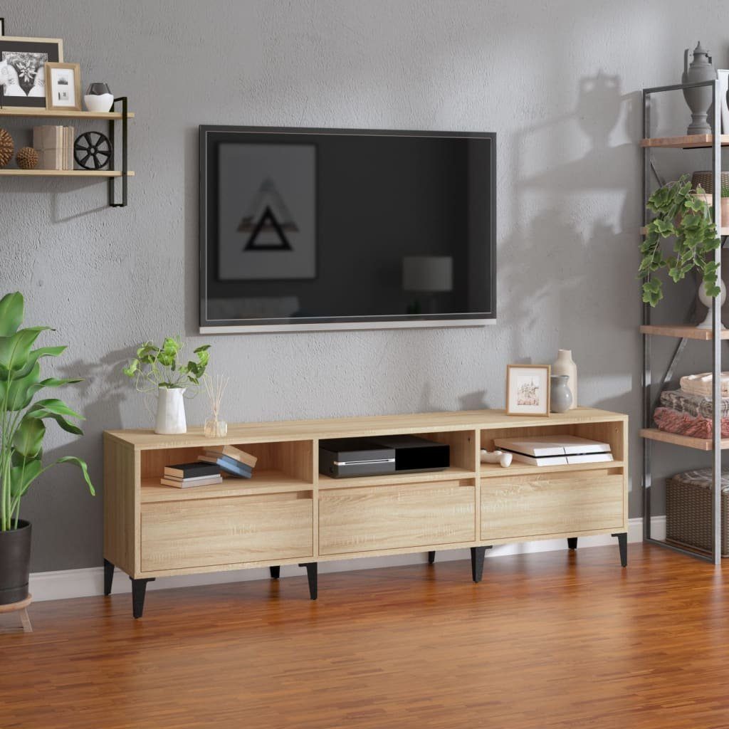 Sonoma-Eiche Holzwerkstoff furnicato TV-Schrank 150x30x44,5 cm