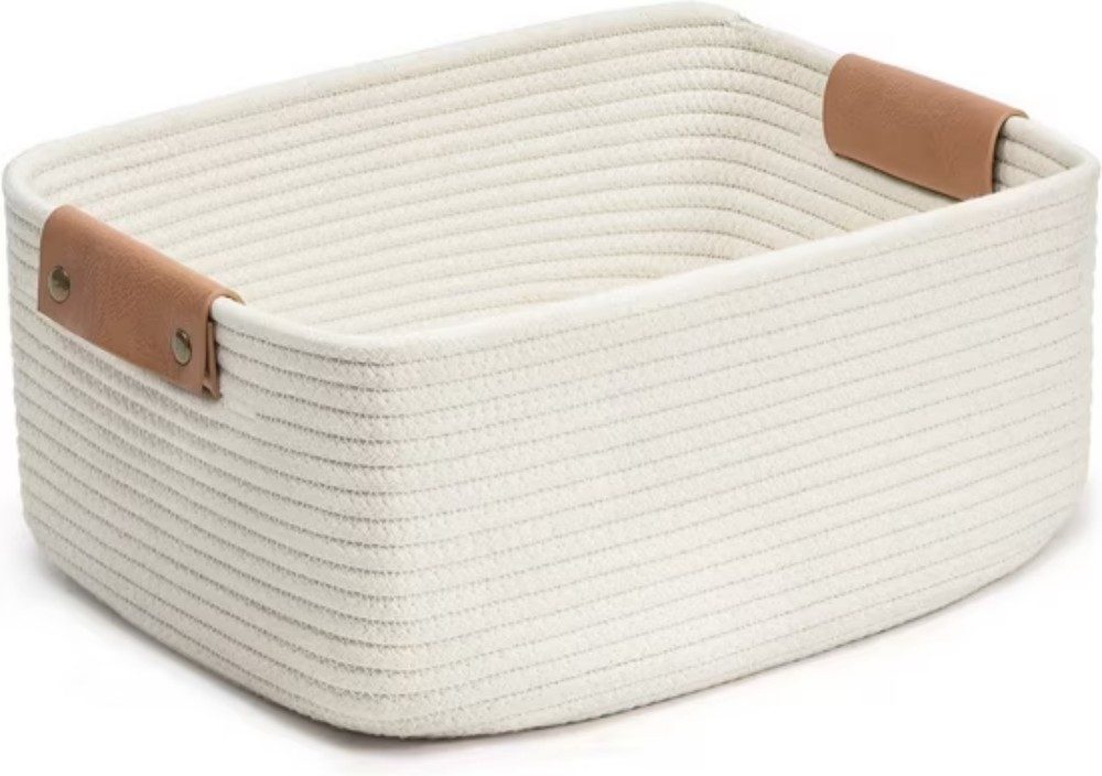 POPOLIC Aufbewahrungskorb Aufbewahrungsbox, Stauraumkorb aus Baumwollseil, günstig online kaufen