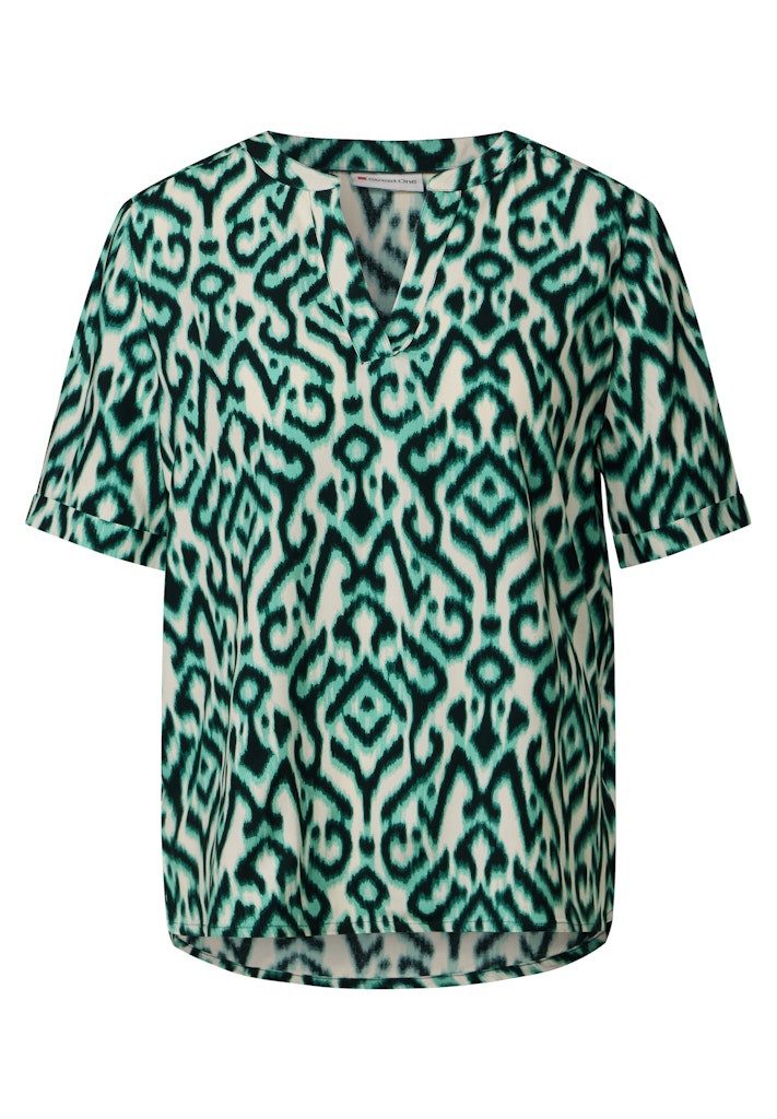 STREET ONE Kurzarmbluse mit All-Over Print günstig online kaufen