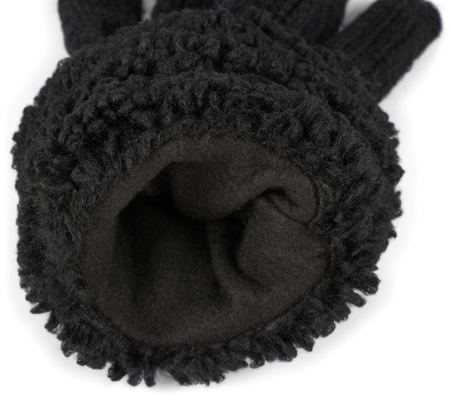 styleBREAKER Strickhandschuhe Strickhandschuhe mit Perlmuster und Fleece (1 günstig online kaufen