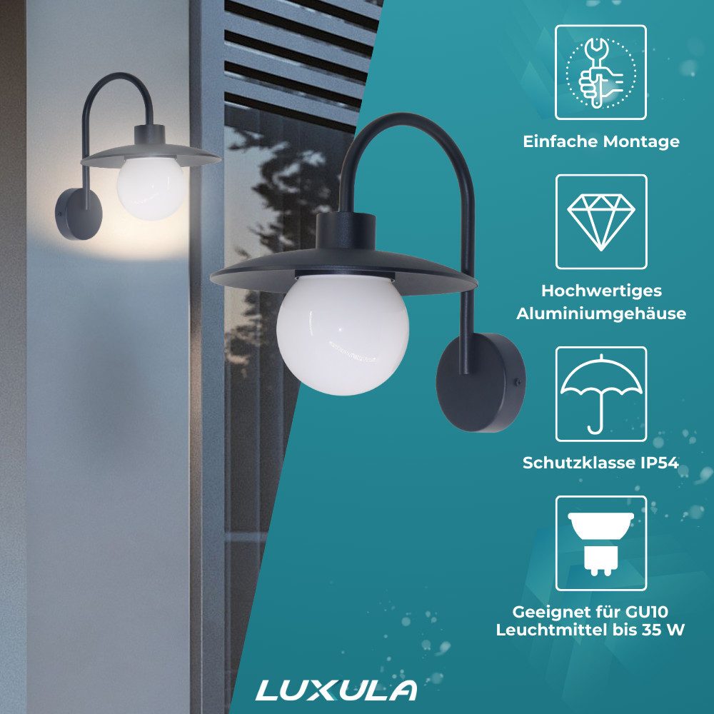LUXULA LED Wandleuchte LUXULA LED Wandleuchte 10 W schwarz